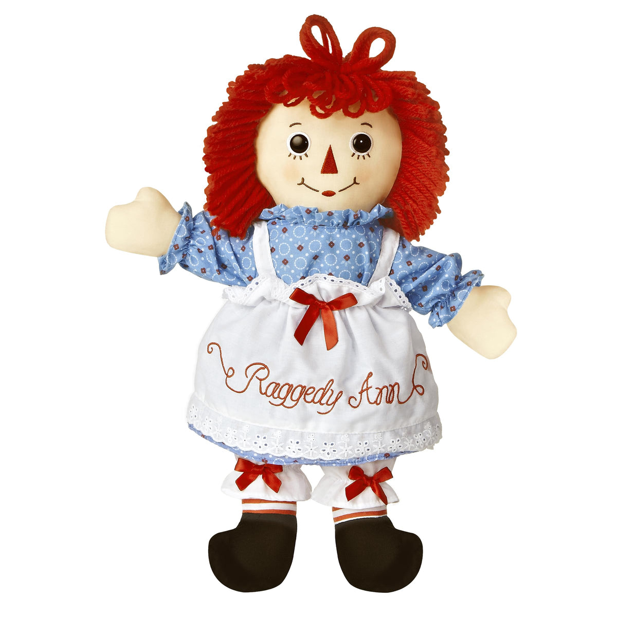 Aurora Raggedy Ann doll, front view, timeless keepsake for display and play.
