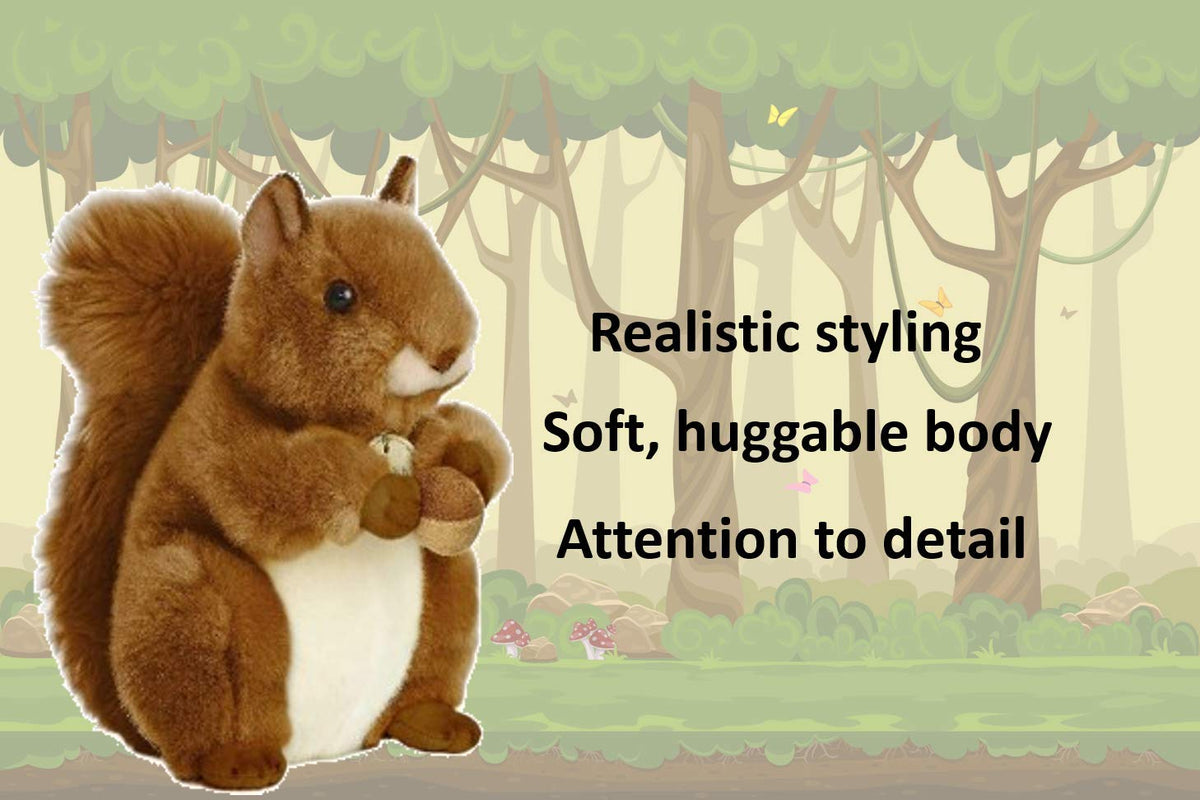 Aurora World Miyoni squirrel plush soft fabric for durable hugs.