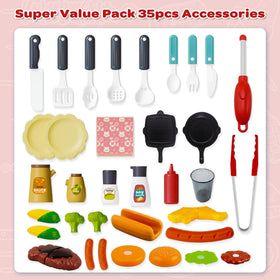 AuroTops 35pc accessory pack enhances complete pretend barbecue experience.