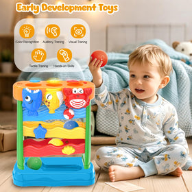AuroTops ball drop toy multi-color balls enhance sensory exploration and reach.