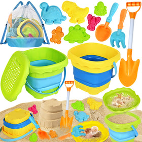 AuroTops collapsible beach buckets for quick setup and travel