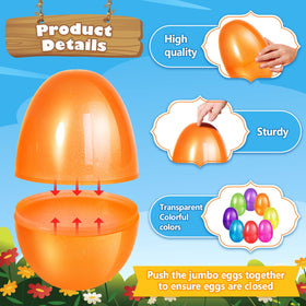 AuroTops bright-colored eggs with glitter that stays attached during play.