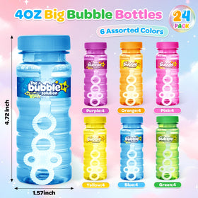 AuroTops bubble solution 4oz per bottle supports extended playtime outdoors.