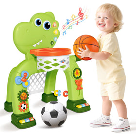 AuroTops dinosaur basketball hoop with lights boosts active play and coordination