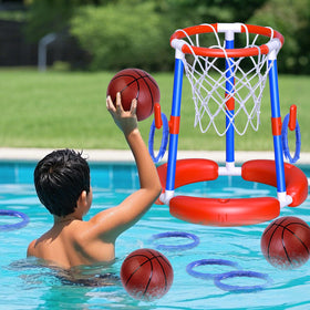 AuroTops pool basketball hoop floating for family play