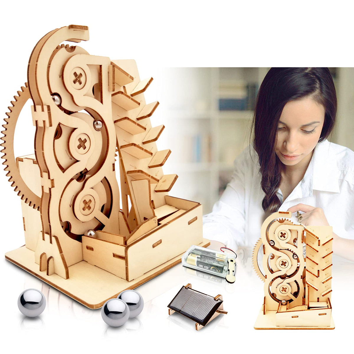 Auryee Solar 3D puzzle marble track assembly promotes hands-on problem solving