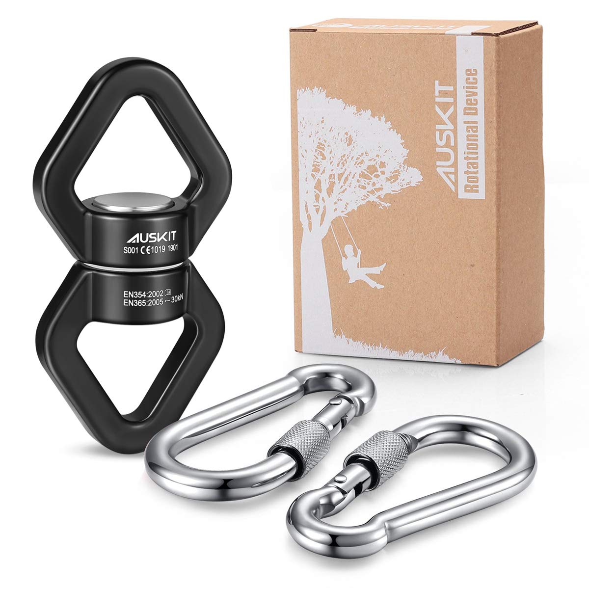AusKit Black Swing Swivel with silent 360° rotation for smooth swinging.