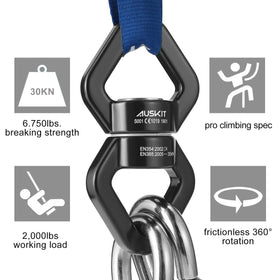 AusKit swing hammock attachment for secure, balanced hangs.