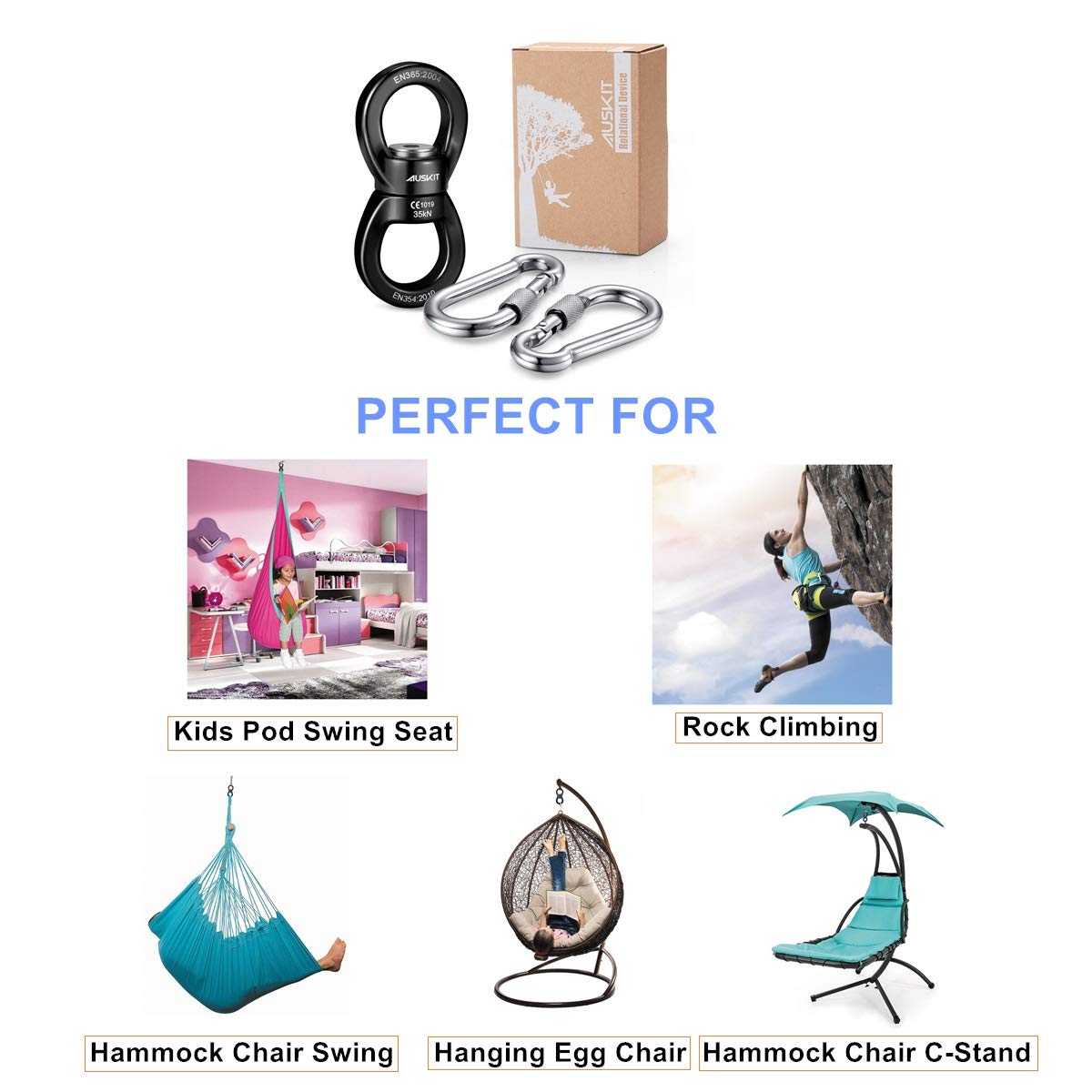 AusKit swing swivel aluminum magnesium alloy supports up to 35 kN