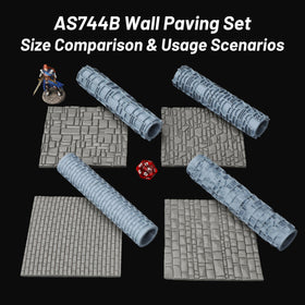 AUSPDICE durable AS744B wall pattern for long-term RPG terrain