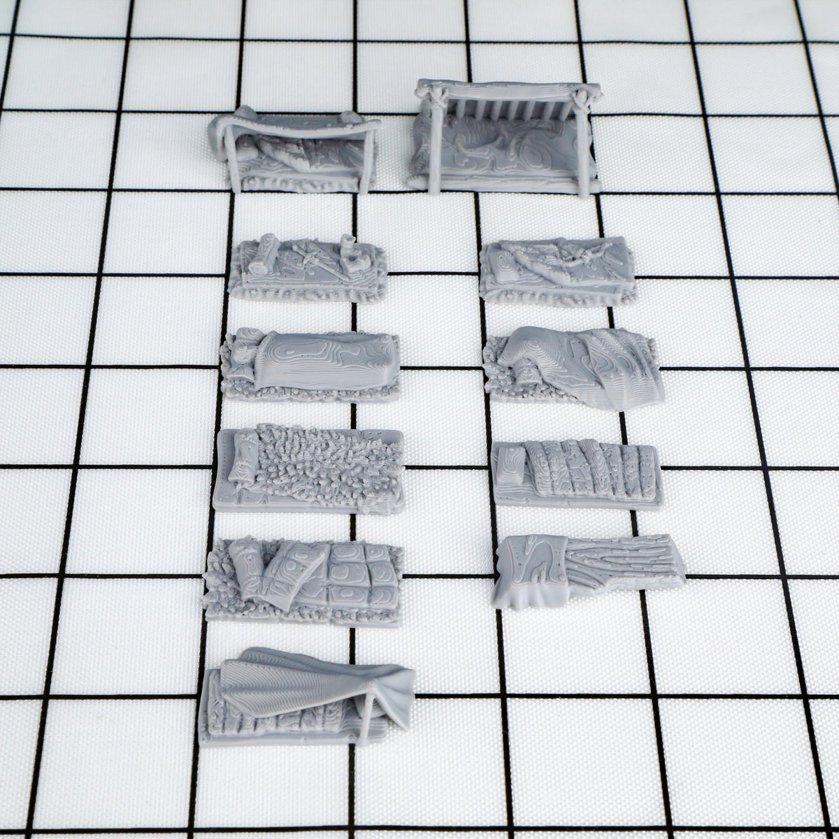 AUSPDICE DND camp and terrain miniatures for tabletop gameplay and narrative scenes