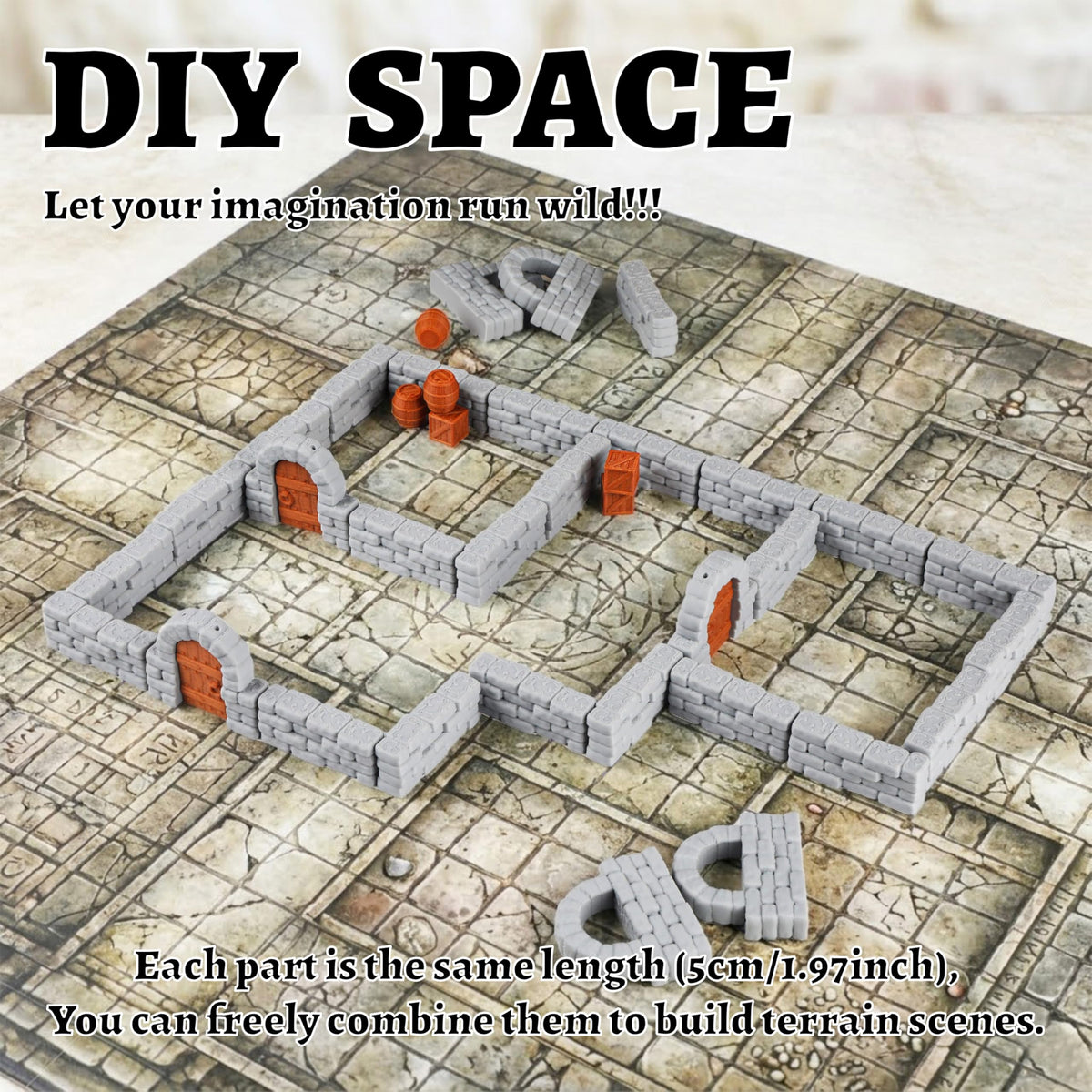 AUSPDICE dungeon casks 28mm rustic props for treasure scenes.