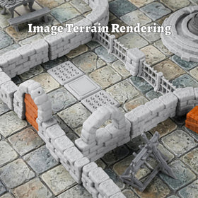 AUSPDICE dungeon floor tile 28mm enhances map continuity.