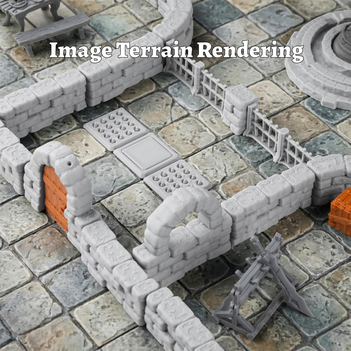 AUSPDICE Dungeon modular-system-detail highlights cohesive scale across all pieces.
