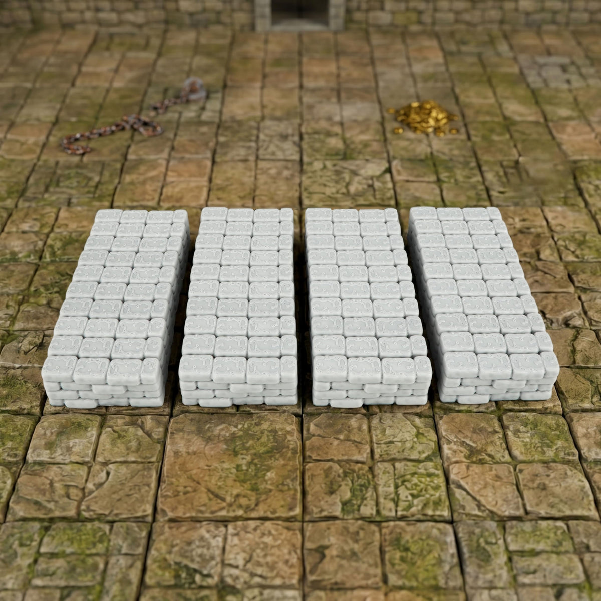 AUSPDICE Dungeon walls 40pcs 28mm set for flexible modular terrain layouts.