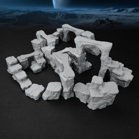 AUSPDICE Modular Canyon Terrains enable varied map options for campaigns.