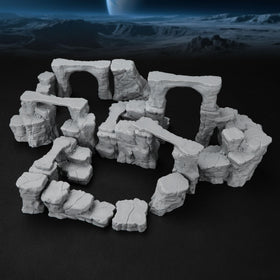 AUSPDICE Wargame Terrain Module offers sturdy plastic for heavy play.