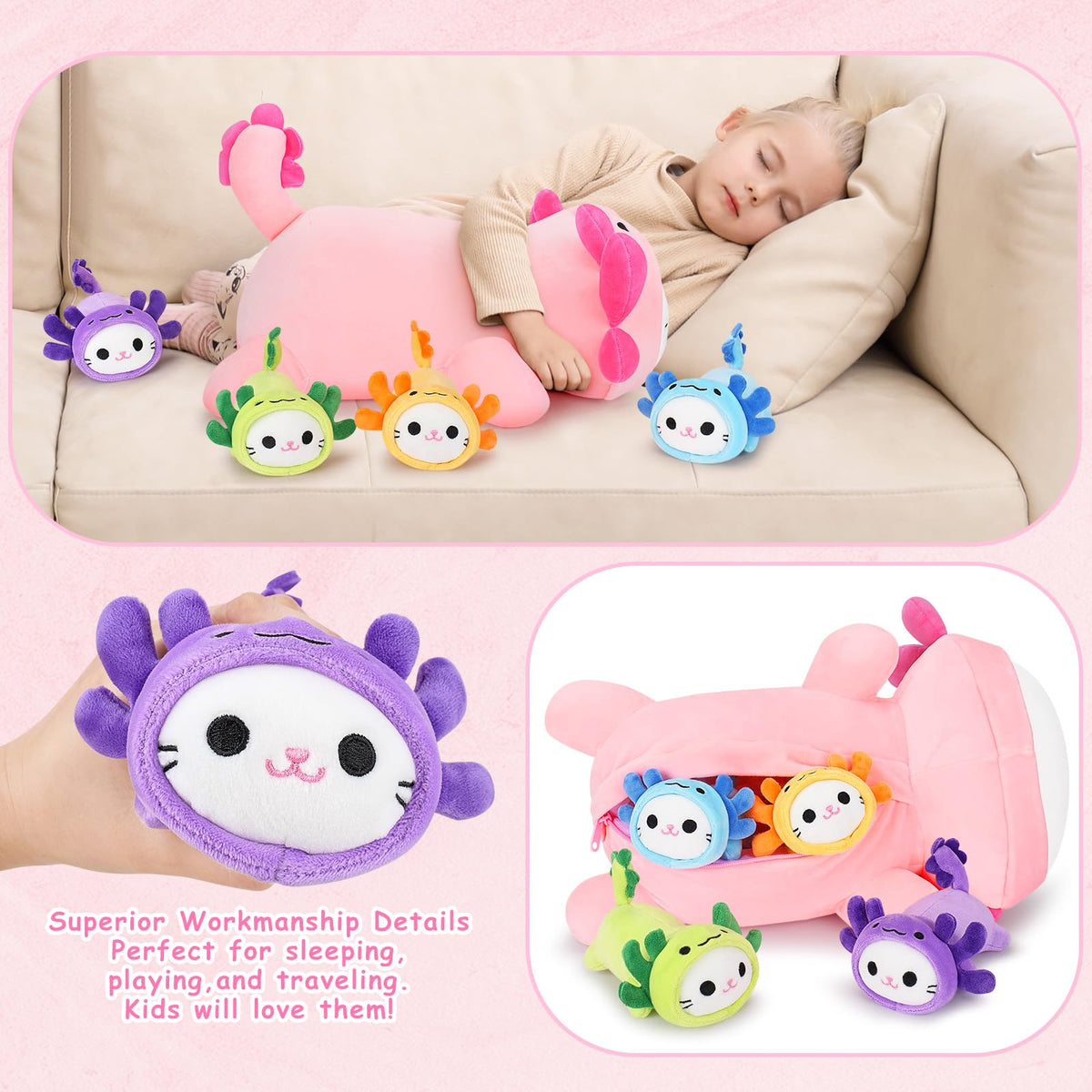 Auspicious Beginning axolotl cat playtime companion for kids and adults