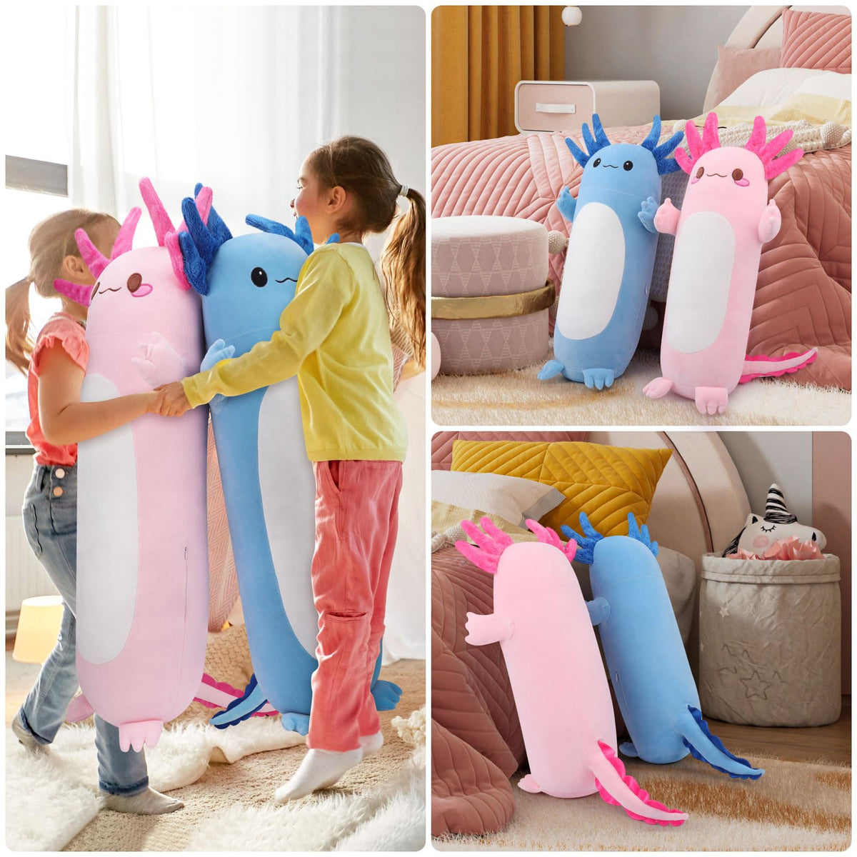 Auspicious Beginning axolotl plush soft fabric texture and skin-friendly feel