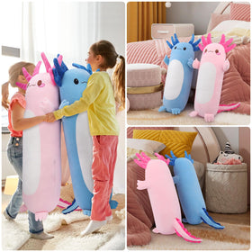 Auspicious Beginning axolotl plush soft fabric texture and skin-friendly feel