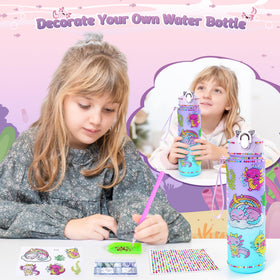 Auspicious Beginning axolotl water bottle ready for school
