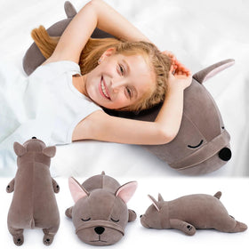Auspicious Beginning plush used as cozy bedroom decor.