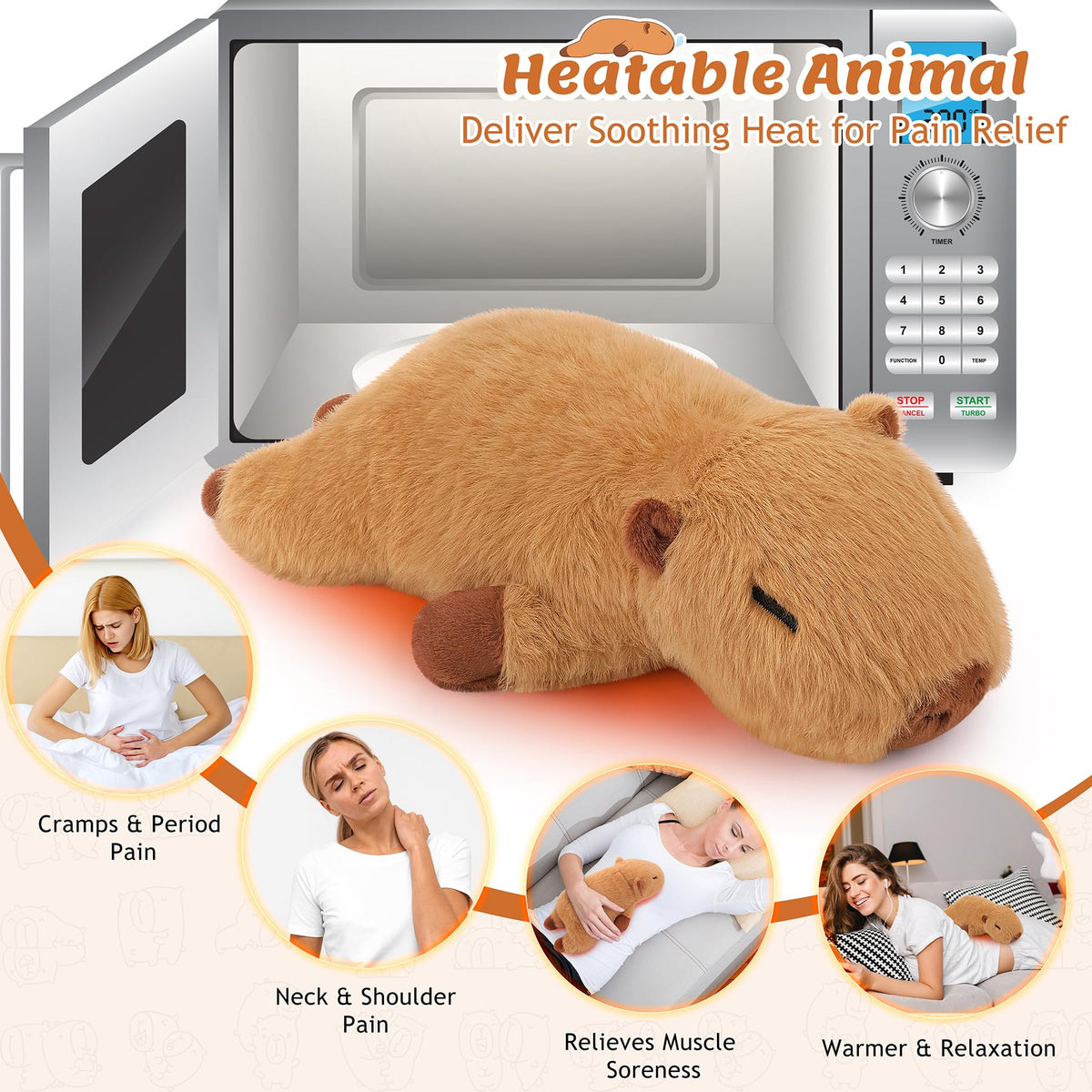 Auspicious Beginning Capybara can be cooled for a refreshing night-time relief.