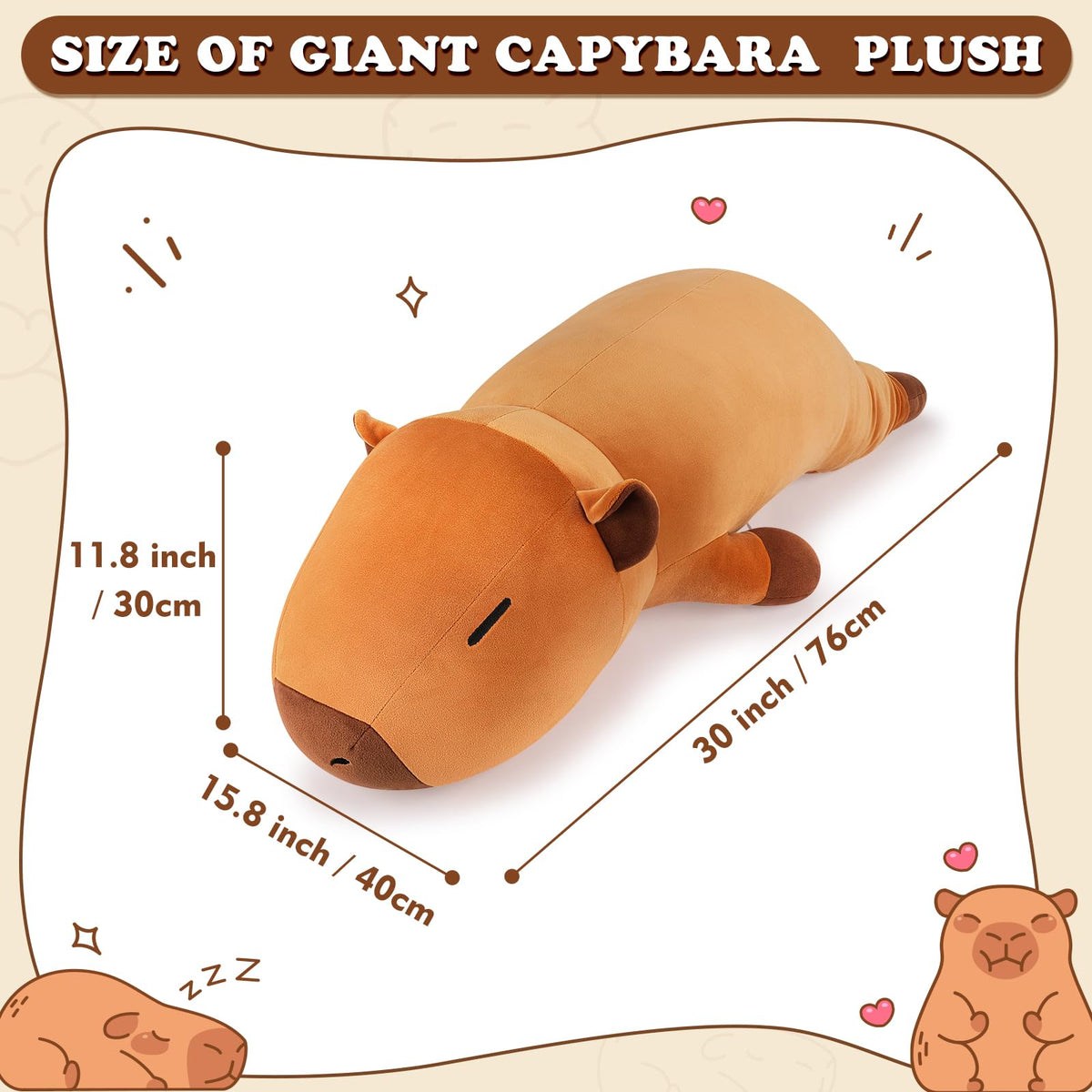 Close-up of Auspicious Beginning capybara plush fabric texture