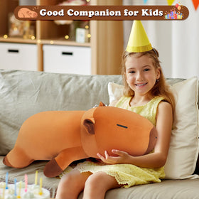 Auspicious Beginning Capybara plush nursery decor adds warm charm to a room