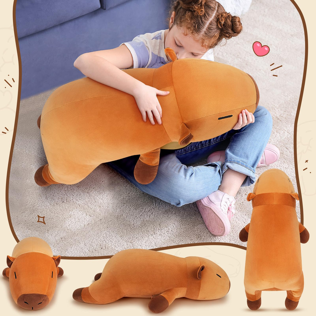 Auspicious Beginning Capybara plush stitching durability for long-lasting hugs