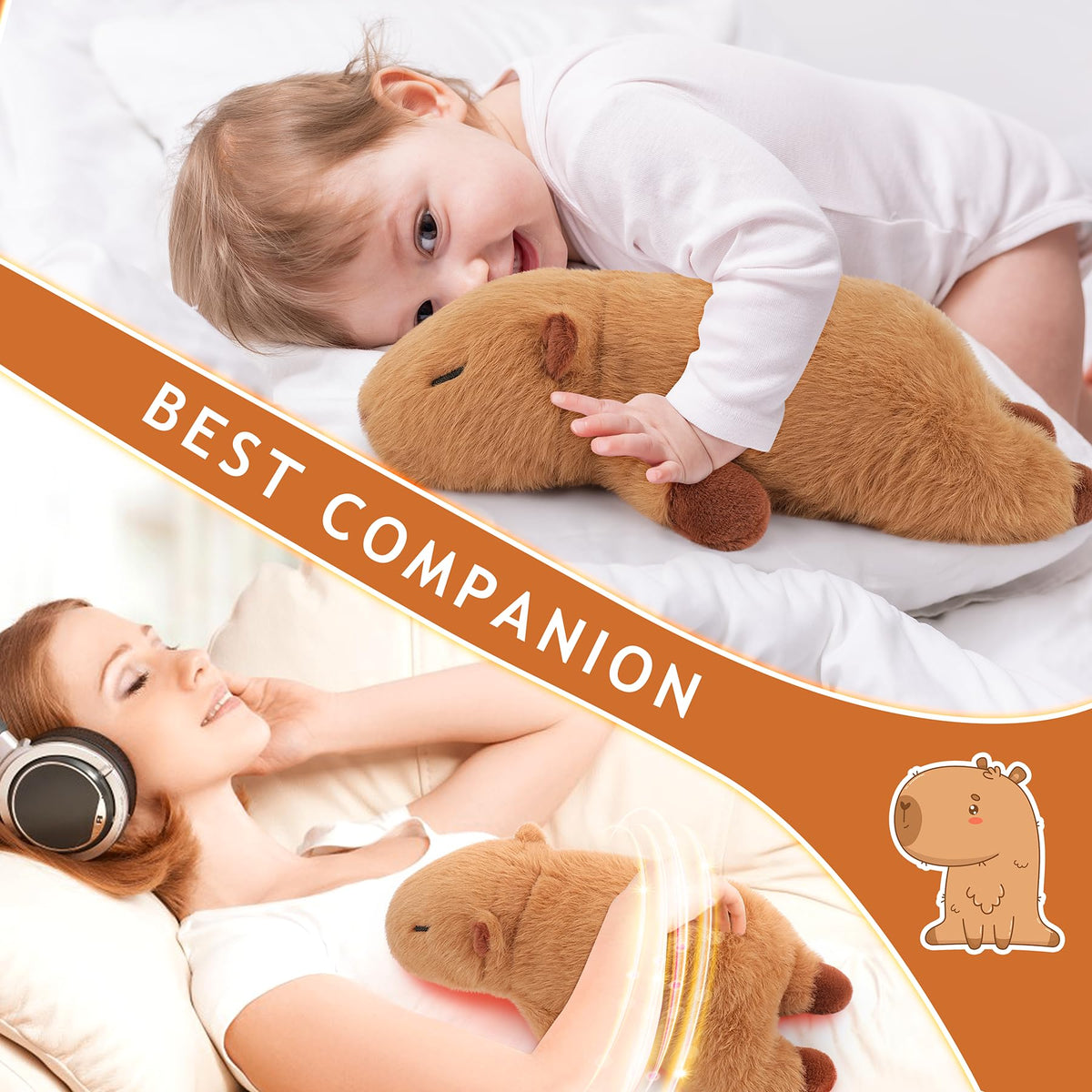Auspicious Beginning Capybara serving as a cozy travel companion for warmth on the go.