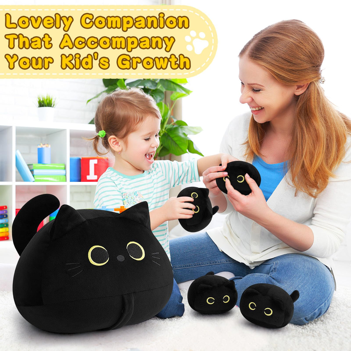 Auspicious Beginning gift-ready cat plush, ideal for birthdays and holidays.