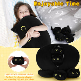 Auspicious Beginning cat plush decor for home, bedrooms, or Halloween photos.