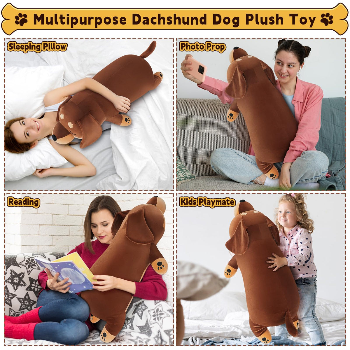 Auspicious Beginning large dachshund plush decor for bedrooms or living spaces.