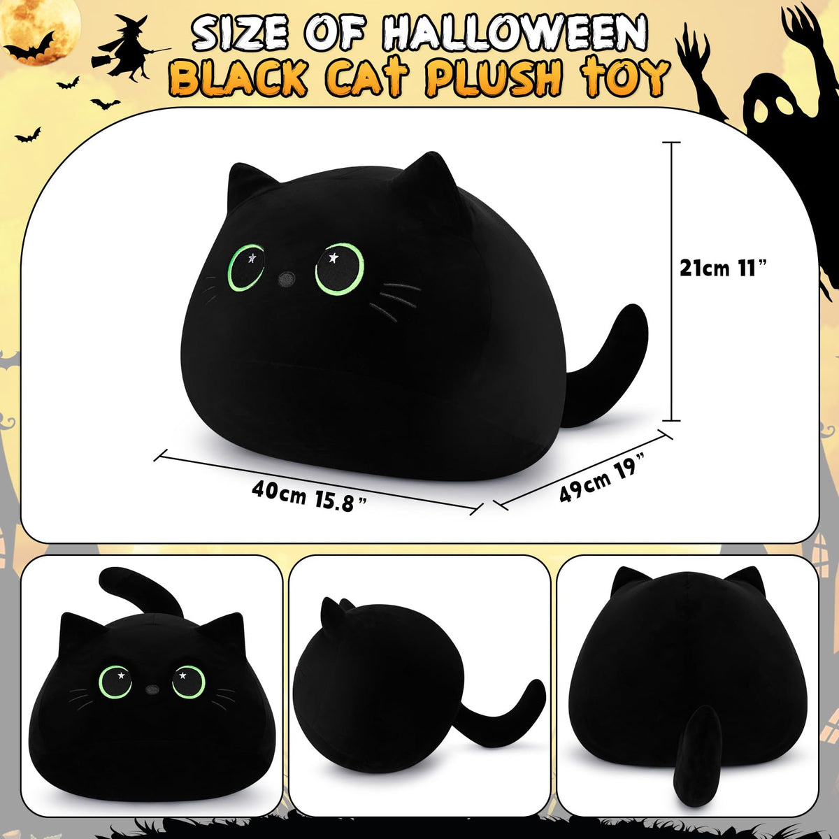 Auspicious Beginning Halloween plush prop adds charm to parties or photo shoots.