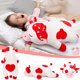 Auspicious Beginning Mushroom Cow plush, bedroom decor idea for warm, playful spaces.