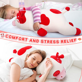 Auspicious Beginning Mushroom Cow plush, detailed face stitching for a cute, enduring expression.