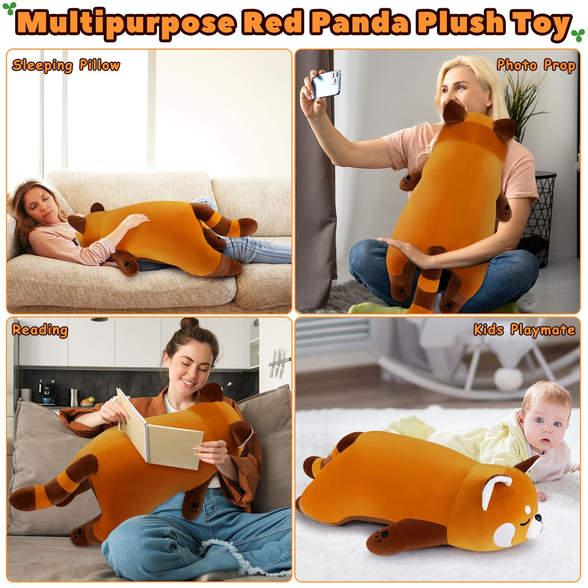 Auspicious Beginning red panda plush gift packaging ready for birthdays or holidays.
