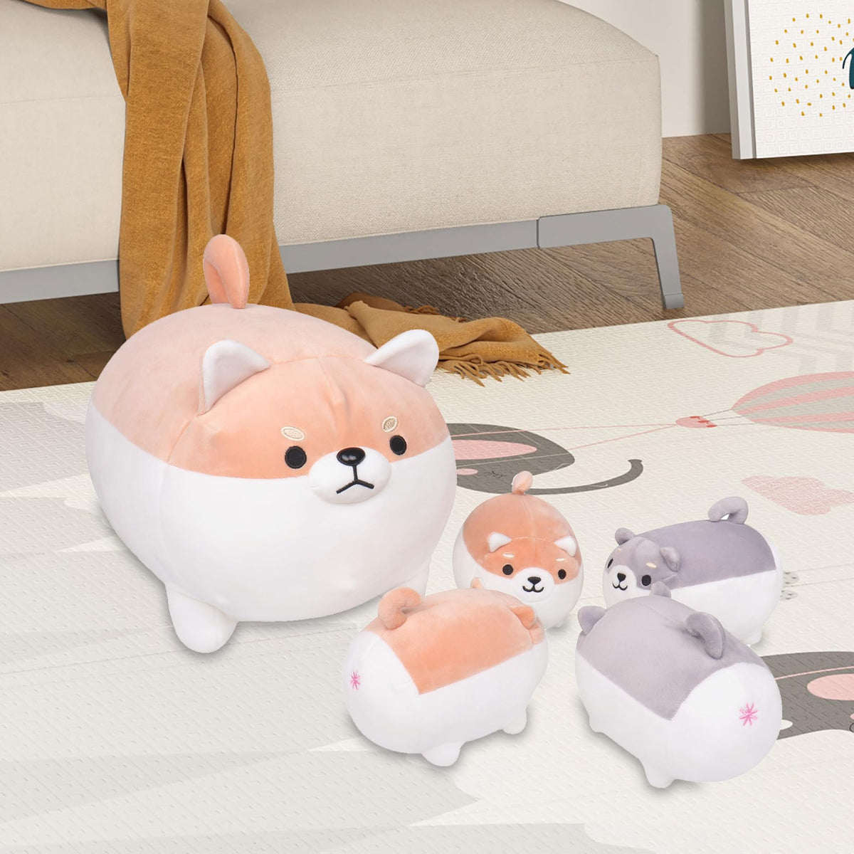 Auspicious Beginning Shiba Inu brown puppy plush for cuddles and adventures.