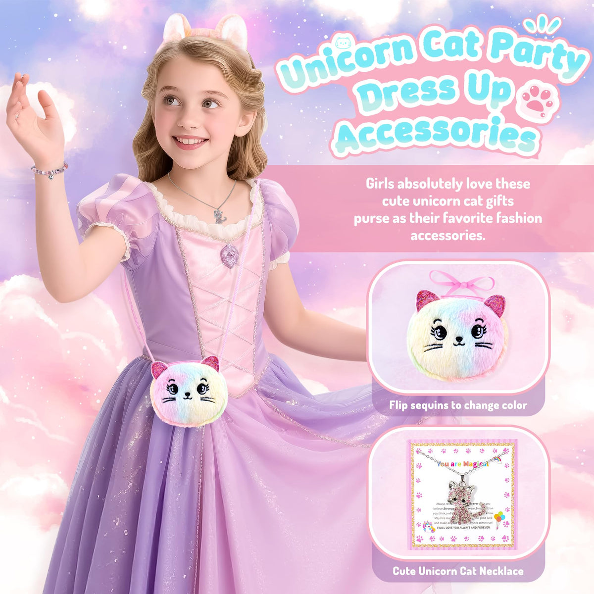 Auspicious Beginning unicorn-cat notebook with lock protects secret thoughts