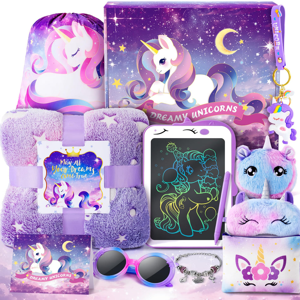 Auspicious Beginning unicorn LCD writing tablet for kids, fosters creative play