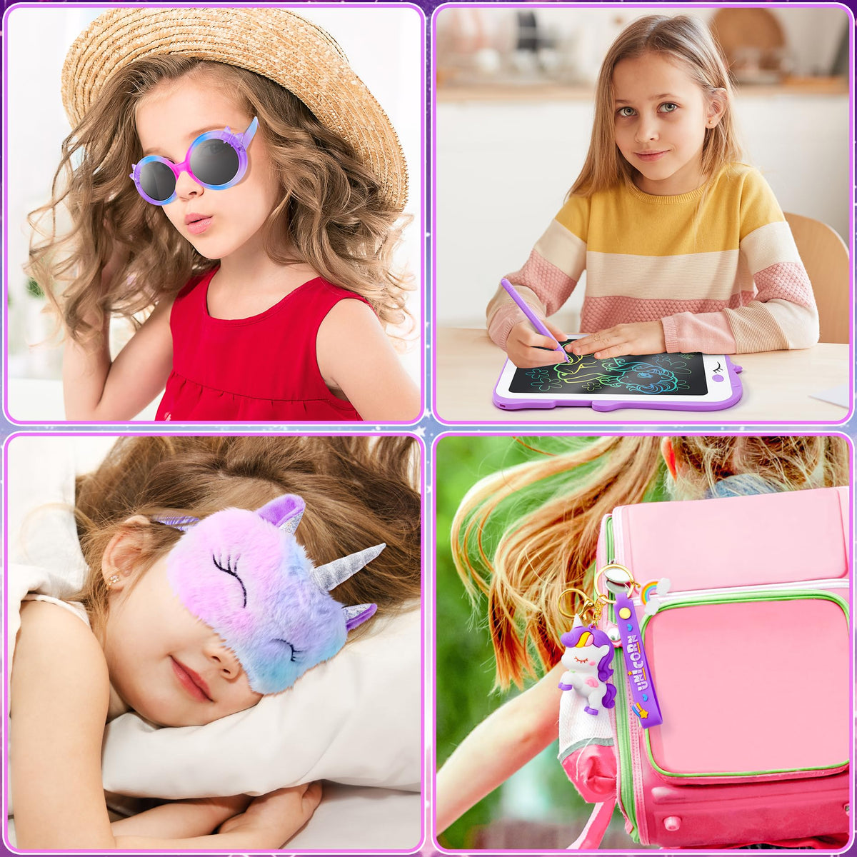 Auspicious Beginning unicorn makeup bag helps organize essentials