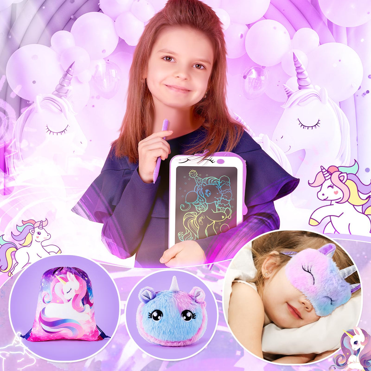 Auspicious Beginning unicorn pom-pom pen adds sparkle to drawings