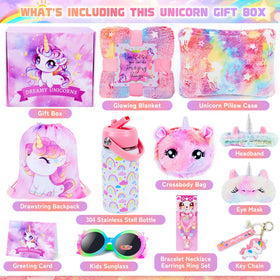 Auspicious Beginning unicorn water bottle 12oz keeps drinks cool for adventures