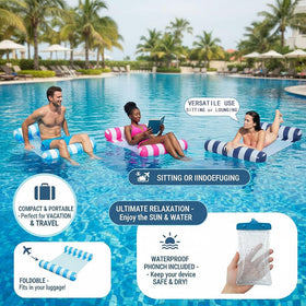 Auspicious Rain heavy-duty PVC float with breathable mesh for comfort