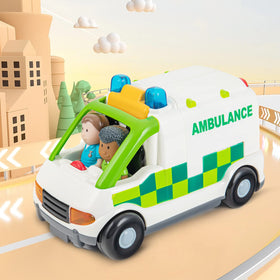 Auspint ambulance toy assembly play invites problem-solving and creativity.