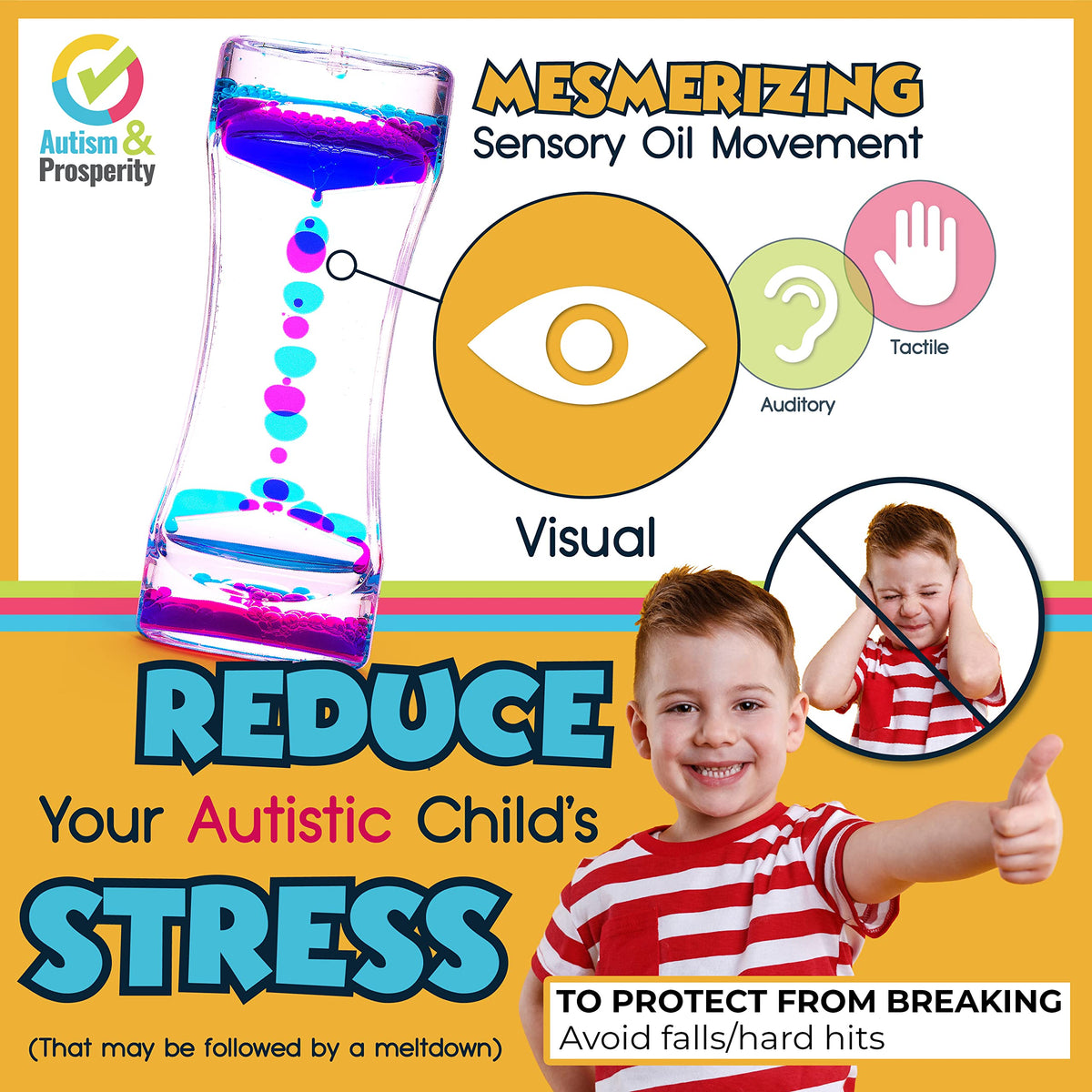 Autism & Prosperity liquid bubbler oil offers mesmerizing visual movement for soothing play.
