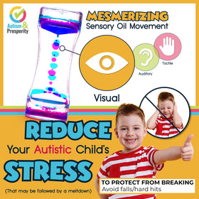 Autism & Prosperity liquid bubbler oil offers mesmerizing visual movement for soothing play.