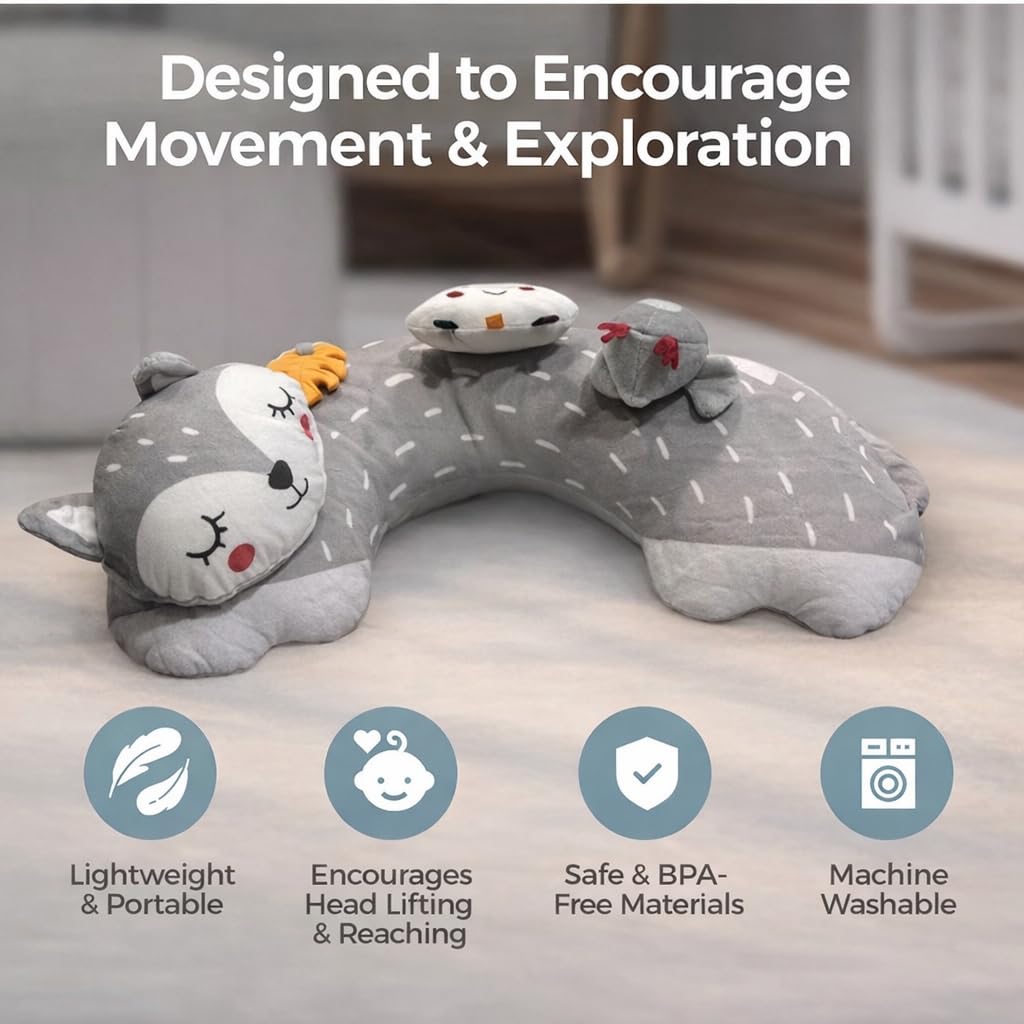 Autumn Bliss Co detachable tummy toys-rattle promote reaching and sensory exploration.