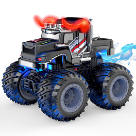 AUUGUU Bull remote control car front view highlighting sturdy ABS shell for indoor and outdoor play.
